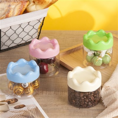 Crown muovipurkit kansilla