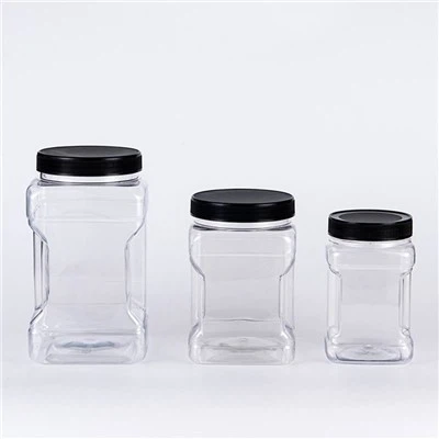2800 ml muovikahvalla kirkkaat purkit kannella